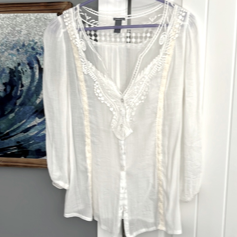 Sheer and lace top